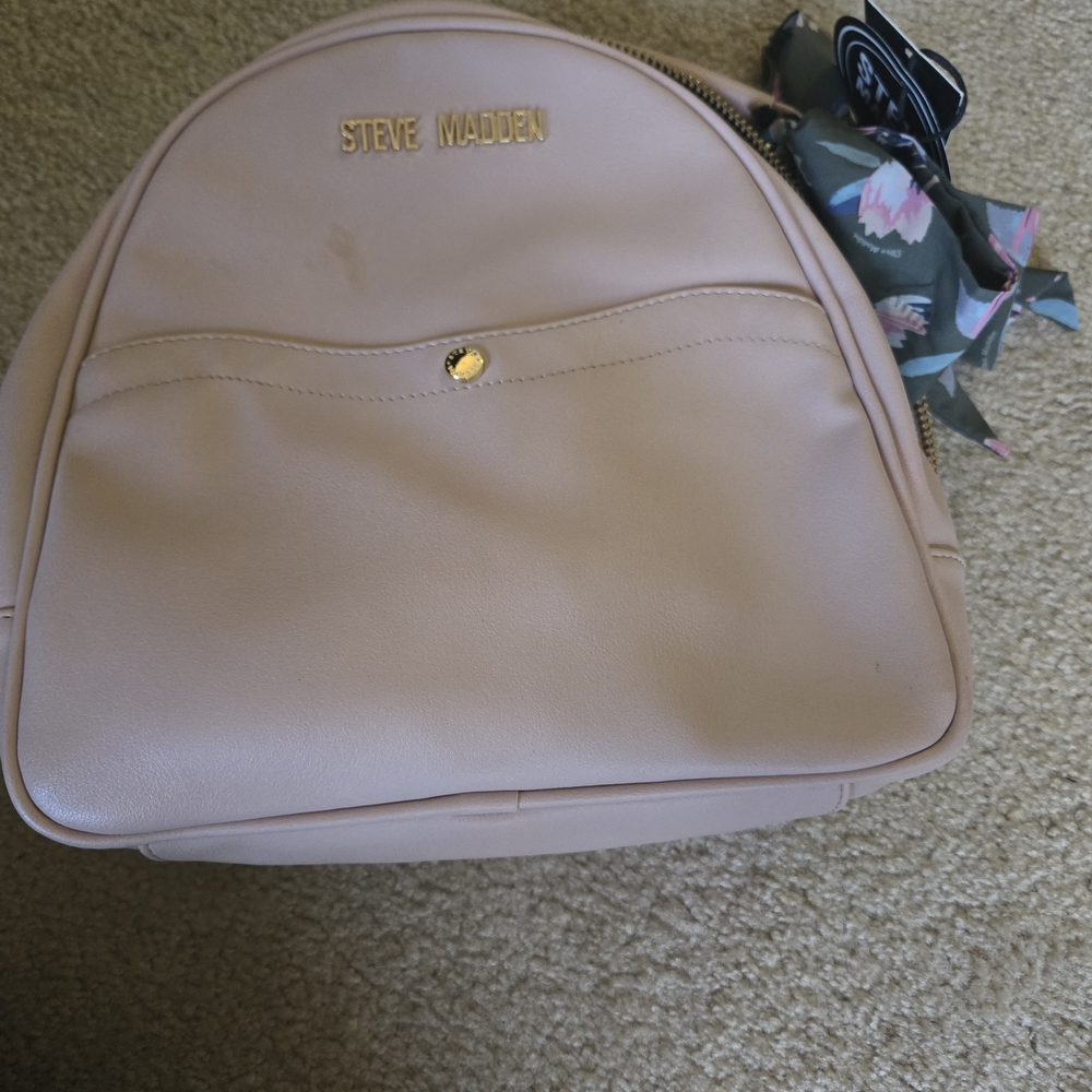 Steve Madden Blush Backpack with Floral Accent